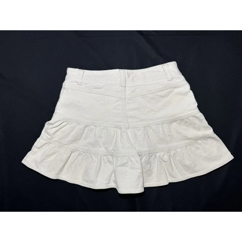 Justice Corduroy Tiered Mini Skort Ivory Girls' 10 / 25
